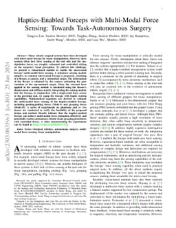 Haptics-Enabled Forceps with Multi-Modal Force Sensing: Towards
  Task-Autonomous Surgery