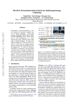 PR-MCS: Perturbation Robust Metric for MultiLingual Image Captioning