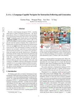 Lana: A Language-Capable Navigator for Instruction Following and
  Generation