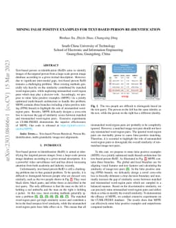 Mining False Positive Examples for Text-Based Person Re-identification