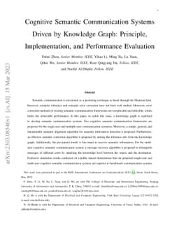 Cognitive Semantic Communication Systems Driven by Knowledge Graph:
  Principle, Implementation, and Performance Evaluation