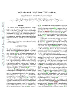 Joint Graph and Vertex Importance Learning