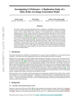 Investigating GANsformer: A Replication Study of a State-of-the-Art
  Image Generation Model