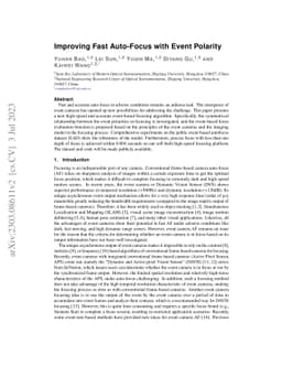 Improving Fast Auto-Focus with Event Polarity