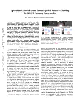 SpiderMesh: Spatial-aware Demand-guided Recursive Meshing for RGB-T
  Semantic Segmentation