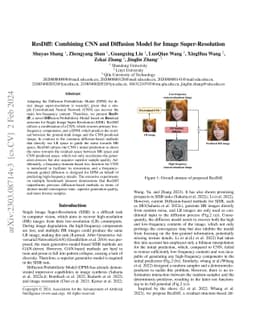 ResDiff: Combining CNN and Diffusion Model for Image Super-Resolution