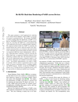 Re-ReND: Real-time Rendering of NeRFs across Devices