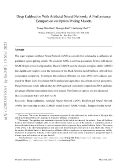 Deep Calibration With Artificial Neural Network: A Performance
  Comparison on Option Pricing Models