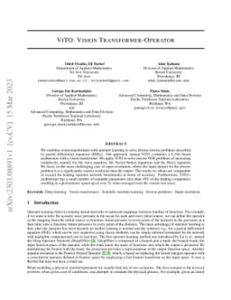 ViTO: Vision Transformer-Operator