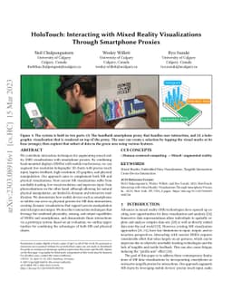 HoloTouch: Interacting with Mixed Reality Visualizations Through
  Smartphone Proxies