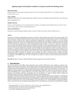 Applying unsupervised keyphrase methods on concepts extracted from
  discharge sheets