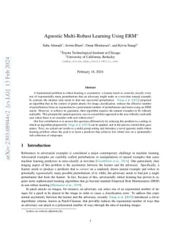 Agnostic Multi-Robust Learning Using ERM
