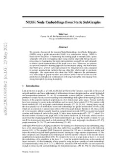 NESS: Node Embeddings from Static SubGraphs