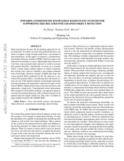 Towards Commonsense Knowledge based Fuzzy Systems for Supporting
  Size-Related Fine-Grained Object Detection