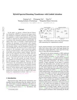 Hybrid Spectral Denoising Transformer with Guided Attention