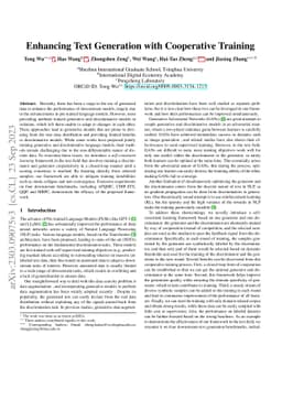 Enhancing Text Generation with Cooperative Training