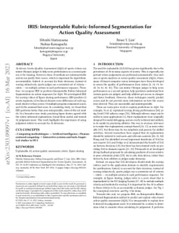 IRIS: Interpretable Rubric-Informed Segmentation for Action Quality
  Assessment