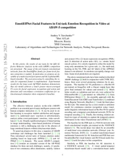 EmotiEffNet Facial Features in Uni-task Emotion Recognition in Video at
  ABAW-5 competition
