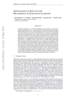 Identifiability Results for Multimodal Contrastive Learning