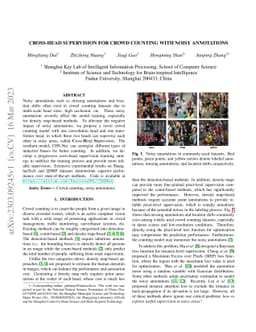 Cross-head Supervision for Crowd Counting with Noisy Annotations