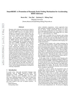 SmartBERT: A Promotion of Dynamic Early Exiting Mechanism for
  Accelerating BERT Inference