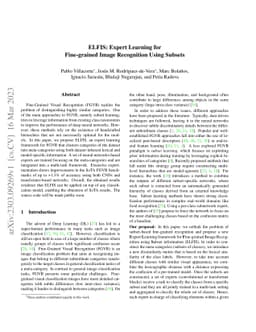 ELFIS: Expert Learning for Fine-grained Image Recognition Using Subsets