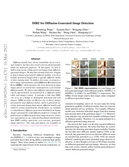 DIRE for Diffusion-Generated Image Detection