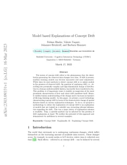 Model Based Explanations of Concept Drift