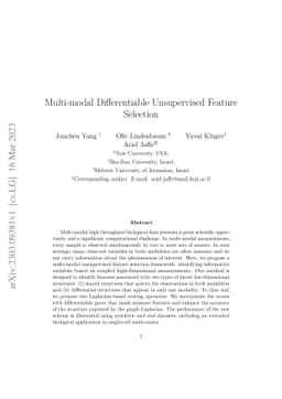 Multi-modal Differentiable Unsupervised Feature Selection