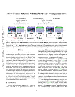 InCrowdFormer: On-Ground Pedestrian World Model From Egocentric Views