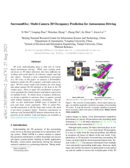 SurroundOcc: Multi-Camera 3D Occupancy Prediction for Autonomous Driving