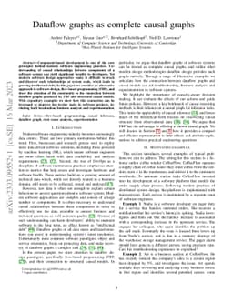 Dataflow graphs as complete causal graphs
