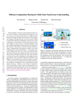 Efficient Computation Sharing for Multi-Task Visual Scene Understanding