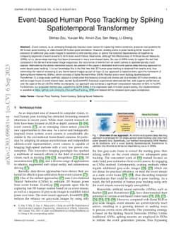 Event-based Human Pose Tracking by Spiking Spatiotemporal Transformer