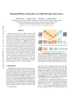 Denoising Diffusion Autoencoders are Unified Self-supervised Learners
