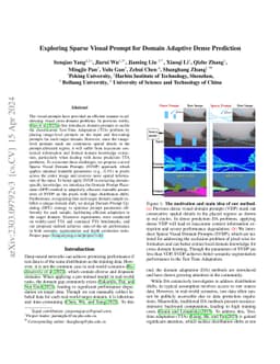 Exploring Sparse Visual Prompt for Domain Adaptive Dense Prediction