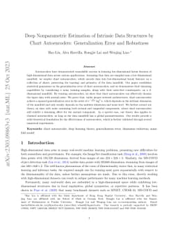 Deep Nonparametric Estimation of Intrinsic Data Structures by Chart
  Autoencoders: Generalization Error and Robustness
