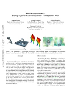 Fluid Dynamics Network: Topology-Agnostic 4D Reconstruction via Fluid
  Dynamics Priors