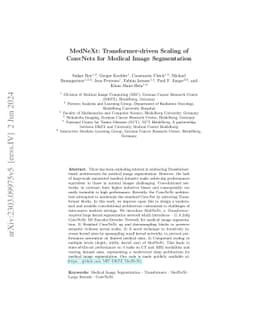 MedNeXt: Transformer-driven Scaling of ConvNets for Medical Image
  Segmentation