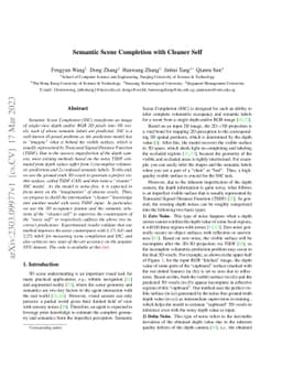Semantic Scene Completion with Cleaner Self