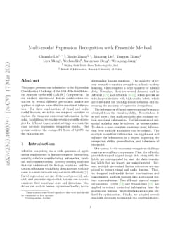 Multi-modal Expression Recognition with Ensemble Method