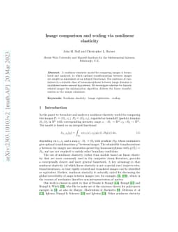 Image comparison and scaling via nonlinear elasticity