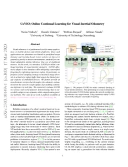 CoVIO: Online Continual Learning for Visual-Inertial Odometry