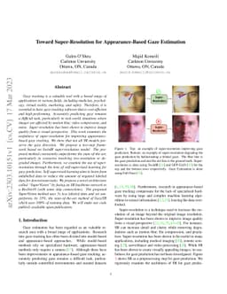 Toward Super-Resolution for Appearance-Based Gaze Estimation