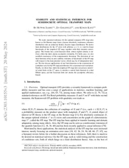Stability and statistical inference for semidiscrete optimal transport
  maps