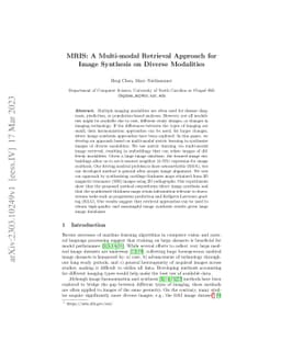 MRIS: A Multi-modal Retrieval Approach for Image Synthesis on Diverse
  Modalities