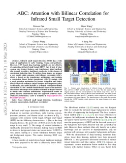 ABC: Attention with Bilinear Correlation for Infrared Small Target
  Detection
