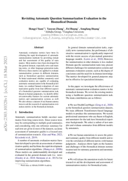 Revisiting Automatic Question Summarization Evaluation in the Biomedical
  Domain