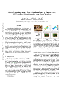 SOCS: Semantically-aware Object Coordinate Space for Category-Level 6D
  Object Pose Estimation under Large Shape Variations