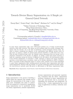 Towards Diverse Binary Segmentation via A Simple yet General Gated
  Network